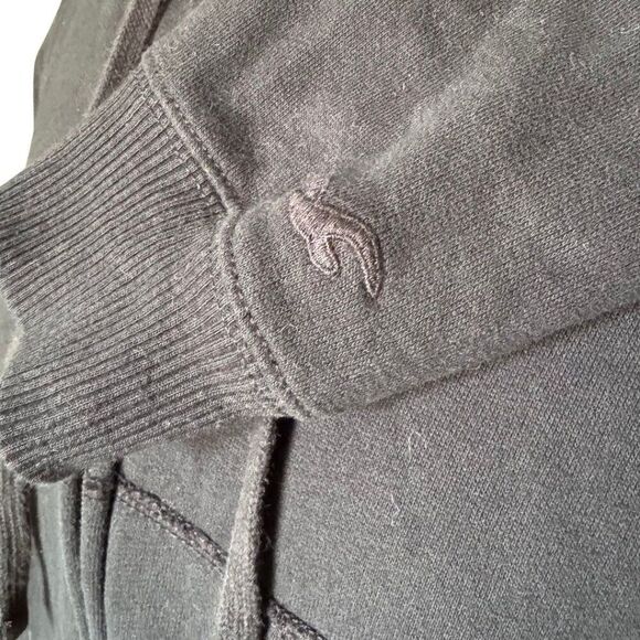 Hollister Crop Zip Up Hoodie Sweatshirt - Size Small, Black - Picture 5 of 6